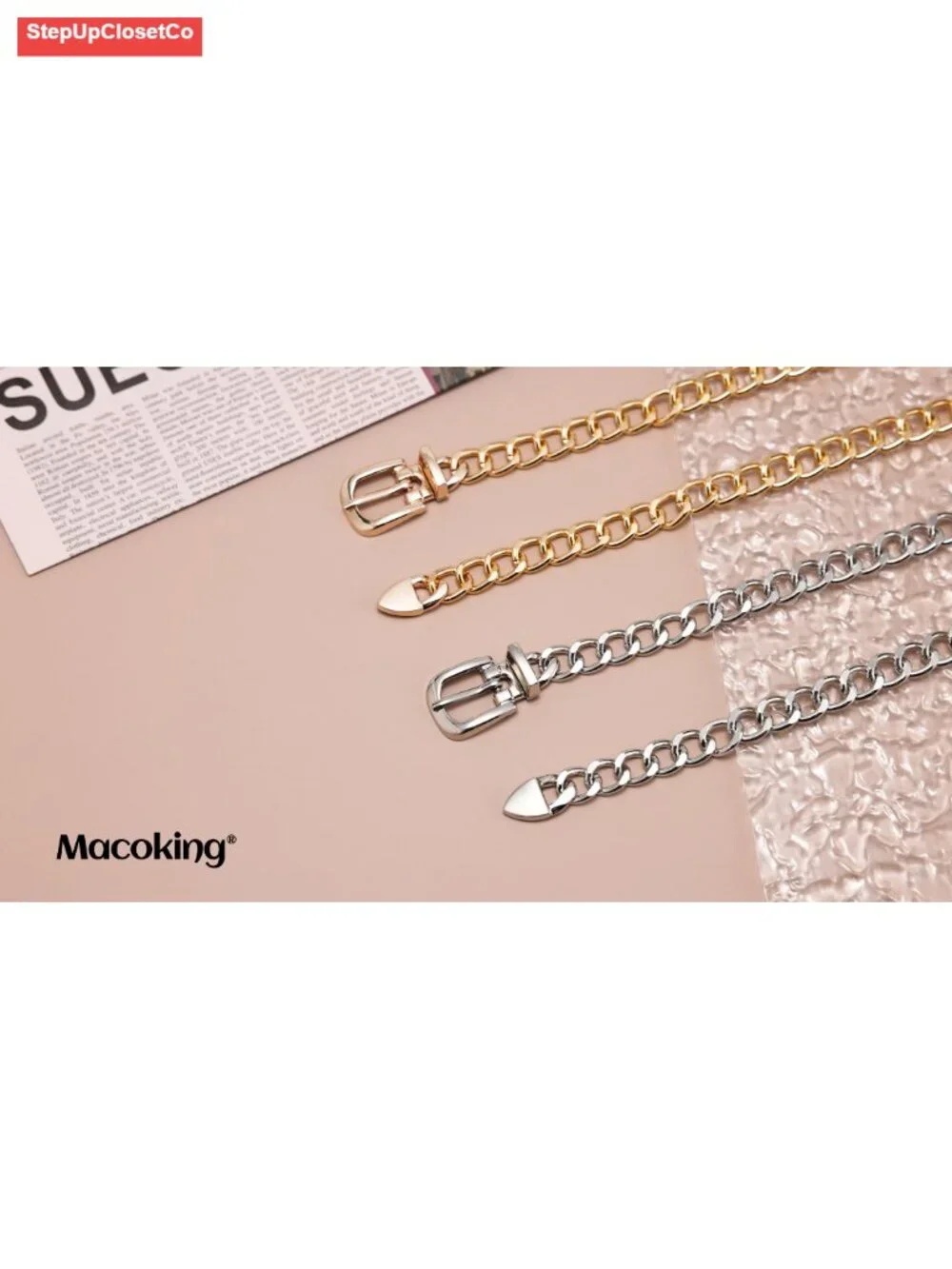 Adjustable Metal Chain Belt for Women Y2K Punk Waist Chain